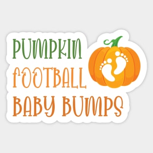 Pumpkin Football Baby Bumps / Football Pregnancy Announcement / Cute Halloween Pumpkin Gift New For Mom Sticker